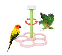 Perchoir pour Oiseaux - Jouet Moulin à Vent Intelligence Perroquets,Support Jeu Interactif pour Aras Conures Perruches Calopsittes Canaris Grattage Pattes