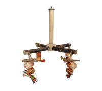 Perchoir pour oiseaux - Perchoir en bois pour oiseaux, support de repos, barre d'activité pour perroquet | Perchoirs rotatifs pour cage, perroquets interactifs pour perruches, perruches, conures