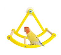 Perchoir pour oiseaux - Plateforme d'entraînement compacte, jouet d'équilibre en bois, roue d'activité rotative avec support imprimé en 3D | Équipement de cage interactif pour perroquets, perruches