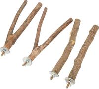 Perchoir pour oiseaux Set cage naturelle en bois pour perroquets pour grimper et jouer