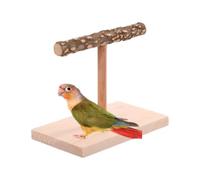 Perchoir pour oiseaux - Support en bois naturel en forme de T | Jouet d'exercice de table pour cacatoules, pivoines | Perroquet Tigre Perroquet Perroquet Perroquet Perroquet Perroquet Jouet d'exercice