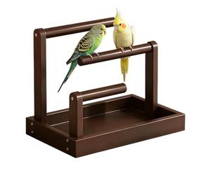 Perchoir pour Perroquet Déco Animalière à Trois Niveaux d'Enrichissement | Perchoir pour Animal de Compagnie Oiseau Pour Petites à Grandes Races Cockatiels Inséparables Canaris