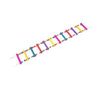 Perchoir pour perroquet, échelle d'escalade suspendue en bois multicolore, échelles à 12 marches, pont coloré, balançoires pour oiseaux