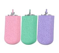 Perchoir pour perroquet - Lot de 3 perchoirs à oiseaux en résine avec bâton d'affûtage de griffes | Accessoire pour perruche, calopsitte inséparable, pinsons | Jouet à mâcher debout pour exercices de