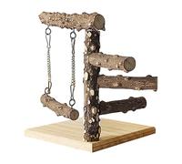 Perchoir pour perroquet - Perchoir à oiseaux - Perchoir à oiseaux dans une cage | En bois | Support portable pour perroquet | Arbre à oiseaux durable, jouet antidérapant pour paraquito, cocachiel