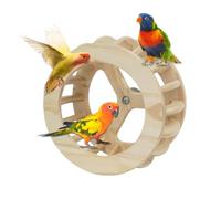 Perchoir pour Perroquet - Roue en Bois Jeu D'Intelligence Et D'Enrichissement | Jouet et Perchoir Balançoire Interactif pour Perruche,pour Perruche Calopsitte Conure Canari Inséparable Gris d'Afrique