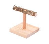 Perchoir pour Perroquets - Perchoir pour Perroquets, Plateforme pour | Oiseaux, Support pour Perroqueets en Forme De T | Oiseaux en Bois Naturel en Forme De T, Perchoirs De Table pour Calopsitte,