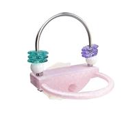 Perchoir pour perruche, anneaux rotatifs interactifs, 7 x 7,2 x 8,7 cm, accessoire pour cage à oiseaux, jouet à mâcher, support d'exercice, pour calopsitte, inséparable, jeu d'ara