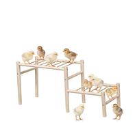 Perchoir pour poulailler et couveuse, 63,5 x 22,9 x 27,9 cm, échelle en bois pour animaux de compagnie sains et heureux, facile à assembler, salle de sport jungle et jouets pour volaille, convient