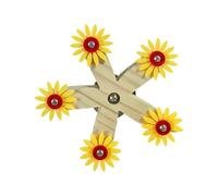 Perchoir rond mobile en bois pour perruches, calopsittes et inséparables avec fonction de jeu d'exercice rotatif