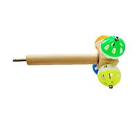 Perchoir rotatif en bois pour perroquets Stimulation mentale et coupe des ongles Accessoire d'enrichissement et d'entraînement Perchoir à mâcher