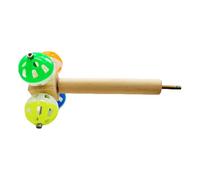 Perchoir rotatif en bois pour perroquets Stimulation mentale et ongles Taille Cage Enrichissement et entraînement Cloches rotatives Boule Perchoir à oiseaux