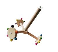 Perchoir rotatif pour oiseaux - Jouet coloré interactif en bois pour perroquet - Pour enrichir et mâcher - Jouet d'exercice