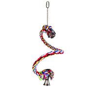 Perchoir spiral en corde, 50 cm/ø 21 mm pour perruches, perroquets (amusant pour grimper, mordre et glisser!)