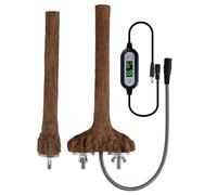Perchoir thermique pour oiseaux, perchoir en bois simulé | Bâton de perchoir chauffant pour cage à oiseaux - Réchauffeur d'oiseaux Anti-morsure en résine pour perroquets gris africains, perruches, per