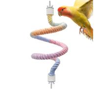 Perchoirs à perroquets pour grands oiseaux, perchoirs à oiseaux en corde | Support de perche pour perroquet en corde d'oiseau dégradé coloré,Perchoir en corde, balançoire à oiseaux, accessoires de cag