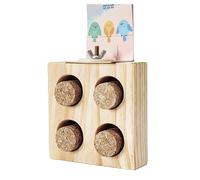 Perchoirs en bois naturel pour perroquets avec plateforme de saut - Accessoire pour oiseaux - Améliore l'intelligence et l'activité des oiseaux