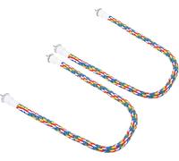 Perchoirs en corde spirale pour perroquets, jouets à mâcher colorés, balançoires, stand pour activités en cage d'oiseaux (80CM), 2 pièces