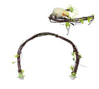 perchoirs naturels - Nichoir à Oiseaux 65 cm, perchoirs Portables en Bois, résine, réalistes et Flexibles, pour Emploi | Perchoir Cage à oiseax réglable à l'intérieur pour oisaux de Petite et moyenn