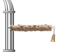 Perchoirs Naturels pour Oiseaux | Support De Broyage en Bois De Poivrier Naturel avec Clochette - Jouets Naturels pour Oiseaux | pour Poules Usage Intérieur Et Extérieur Patio Fenêtre Balcons Jardin