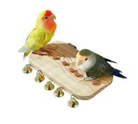 Perchoirs pour perruches - Perchoir en bois pour perroquets et oiseaux - Accessoire naturel avec clochette pour petits animaux et oiseaux - Balcon et terrasse