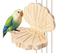 Perchoirs pour Perruches Support de Repos en Bois Naturel pour Oiseaux | Perchoir en bois calopsittes convient pour les Perroquets, Perruches, Conures, Cacatoès, Inséparables, Canaris et Pinsons