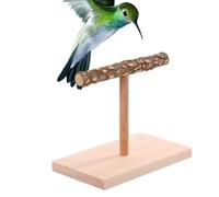 Perchoirs pour perruches - Support pour perroquet en forme de T naturel | Jouet d'exercice pour oiseaux pour perroquets, perruches, oiseaux , calopsittes, pivoines, carpes, maca
