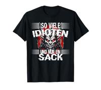 Percht Bartl Top Teufel Spruch Si Viele Idioten nur EIN Sack T-Shirt