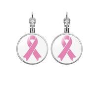Percing Oreille Boucles d'oreilles en ruban Bijoux de sensibilisation au cancer du sein Boucles d'oreilles pour femmes Crochets Cancer du sein pour femmes Boucle Doreille (Purple, 5x5x2cm)
