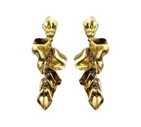 Percing Oreille Boucles d'oreilles pétales de fleurs courtes, clous d'oreilles, Design acrylique Mature et élégant, boucles épissées pour femmes Boucle D Oreille Perle (A, 10x2. 5cm)