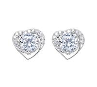 Percing Oreille Boucles D'oreilles Pour Femmes Boucles D'oreilles En Forme De Coeur En Argent À La Mode Femmes Et Polyvalentes À La Mode Piercing Anneau (B, 1cm)