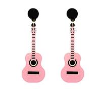 Percing Oreille d'oreilles guitare pour hommes femmes d'oreilles acrylique rose bleu noir cadeau pour mélomane Boucle D Oreille Anneau (One Size)