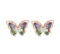 Percing Oreille Strass D'oreilles Mince Balancent Coloré Élégant Strass D'oreilles De Mariage Femmes Accessoires Bijoux Pour Les Femmes Boucle D'Oreille Enfant Fille (C, One Size)