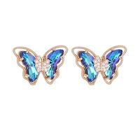 Percing Oreille Strass D'oreilles Mince Balancent Coloré Élégant Strass D'oreilles De Mariage Femmes Accessoires Bijoux Pour Les Femmes Boucle D'Oreille Enfant Fille (D, One Size)