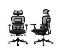 PERCKO - Chaise Ergonomique - Élue N°1 pour Le Confort Postural - Soulage Le Mal de Dos - Fauteuil Réglable et Polyvalent - Idéal Bureau ou Télétravail - Noir