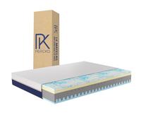 PERCKO - Matelas en Mousse à Mémoire de Forme - Soulage Le Mal de Dos - Soutien Ergonomique - Fabrication Française - 5 Couches Équilibrées - 140x200 cm - Blanc