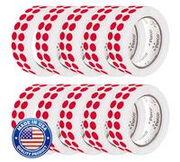 Perco Lot de 10 rouleaux, 30 000 autocollants ronds perforés de 1,27 cm, avec adhésif permanent pour calendriers, code couleur, suivi des médicaments, travaux manuels, fabriquées aux États-Unis