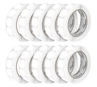 Perco Lot de 10 rouleaux de 10 000 autocollants ronds perforés blancs de 2,5 cm avec adhésif permanent pour la gestion des stocks, le code couleur, les ventes de garage, les travaux manuels