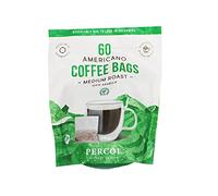 Percol Americano Lot de 60 sachets de café torréfié 100% arabica prêts à boire Taille moyenne 60 x 8 g