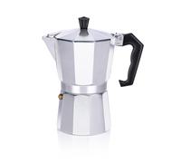 alpina Cafetiere Italienne - Percolateur 270 ML - Cafetières Italiennes - Cafetière Italienne Inox ⌀10 x 19 CM - Cafetière Italienne 6 Tasses - Également sur Gaz/Halogène/Céramique - Aluminium