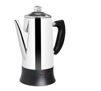 Percolateur à café électrique en acier inoxydable, 1,8 l, 12 tasses, compatible avec arrêt automatique(Gauge 110V)