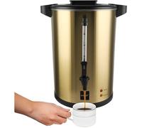 Percolateur café commercial - ZVVN - 55 tasses - 8L - Double paroi - Acier inoxydable 304 - Or - Filtre permanent - 950W