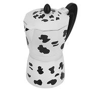 Percolateur de café, Petite Cafetière à Cafetière en Aluminium Camping Coffee Brewer Machine de café pour Le Bureau à Domicile Cafe (9 Tasses Vache Couleur 450ML)