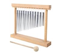 Percussion Chimes, Tabletop Wind Instrument, Lightweight Metal Bars, Soft Soothing Tones, Musical Entertainment Tool for Yoga Meditation, Classroom Use, 9.84x7.48x1.57 inches