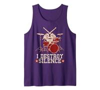 Percussion Drôle Musicien Drummer Drums Batteur Batterie Débardeur, Homme, Violet, S