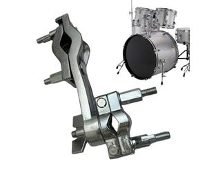 Percussion Drum Clamp - 6.7x4.3x1.38in Stable Adjustable Drum Stand Holder | Compact Cowbell Mounting Accessory For Musicians, Drummers, Band Setup, Studio Practice, Live Music, Men, Women, Hardware