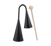 Percussion latine : cloche agogo de deux, cendre à main traditionnelle, instrument de percussion musicale | Fouet en bois professionnel