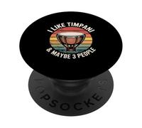 Percussion Musicien Timpani Batteur Vintage PopSockets PopGrip Adhésif
