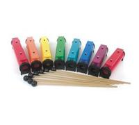 Fuzeau – Xylophone pédagogique Classicmetallonotes – 8 lames colorées, 8 mailloches, housse