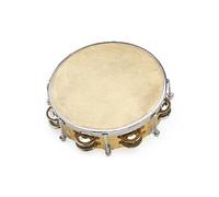 Tambourin Peau Naturelle - 20 CM + Cymbalettes